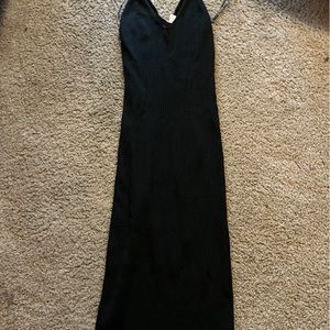 H&M long black dress size S